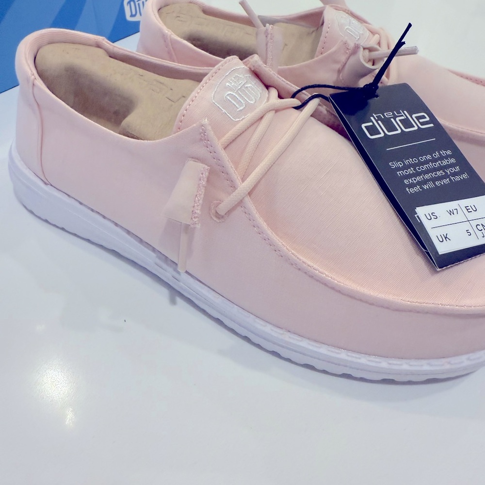Hey Dude Pink Casual Shoes NWT. Size 7